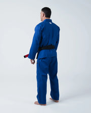 Kingz Kore V2 BJJ Gi Blue - Full Back View Competition Ready Kimono