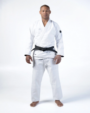 Kingz Kore V2 BJJ Gi White - Full Body Front View Worn On Model
