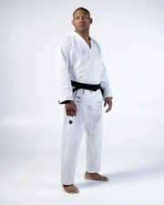 Kingz Kore V2 BJJ Gi White - Full Body Front View Different Model Worn On Model