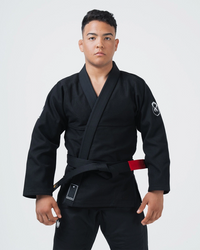 Kingz Balistico 4.0 BJJ Gi Black - 480gsm Pearl Weave IBJJF 2024 Legal Competition Kimono Front View