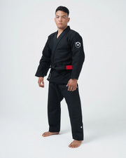 Kingz Balistico 4.0 BJJ Gi Black side profile full body view showing ripstop pants and slim fit