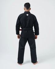 Kingz Balistico 4.0 BJJ Gi Black - Back View Crown Logo Embroidered Collar IBJJF Legal