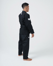 Kingz Balistico 4.0 BJJ Gi Black - Side View Upper Body Crown Shield Shoulder Patch
