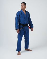 Kingz Balistico 4.0 BJJ Gi Blue - 3/4 Angle View Complete Gi Set Blue Jacket and Pants