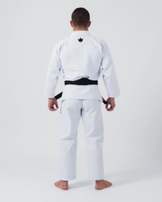 Kingz Balistico 4.0 BJJ Gi White - Back View Crown Logo Embroidered Collar IBJJF Legal