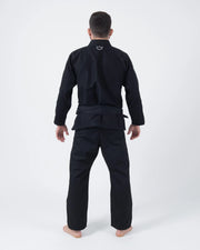Kingz Nano 3.0 BJJ Gi Black - Back View Crown Logo Embroidered Pearl Weave Lightweight