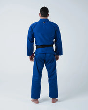 Kingz Nano 3.0 BJJ Gi Blue - Back View Crown Logo Embroidered Collar Lightweight Gi