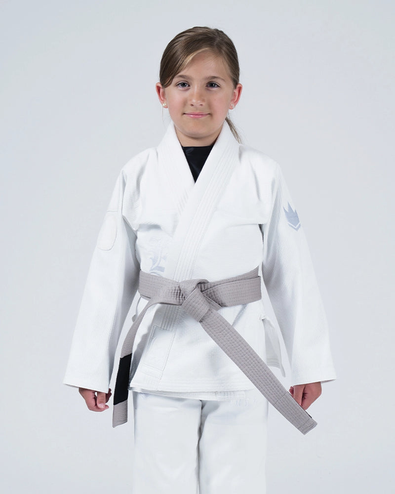 Kingz Born to Rule Youth BJJ Gi - White