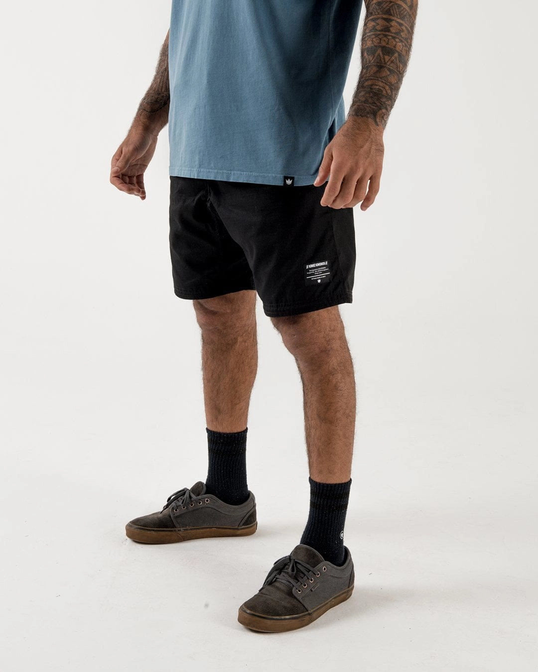 Kingz Casual Men's Gi Shorts - Black