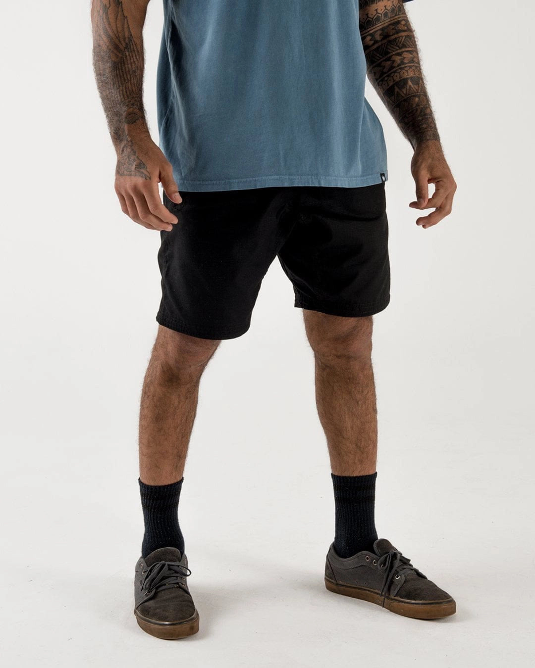 Kingz Casual Men's Gi Shorts - Black