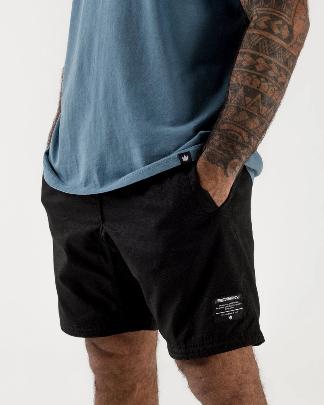 Kingz Casual Men's Gi Shorts - Black