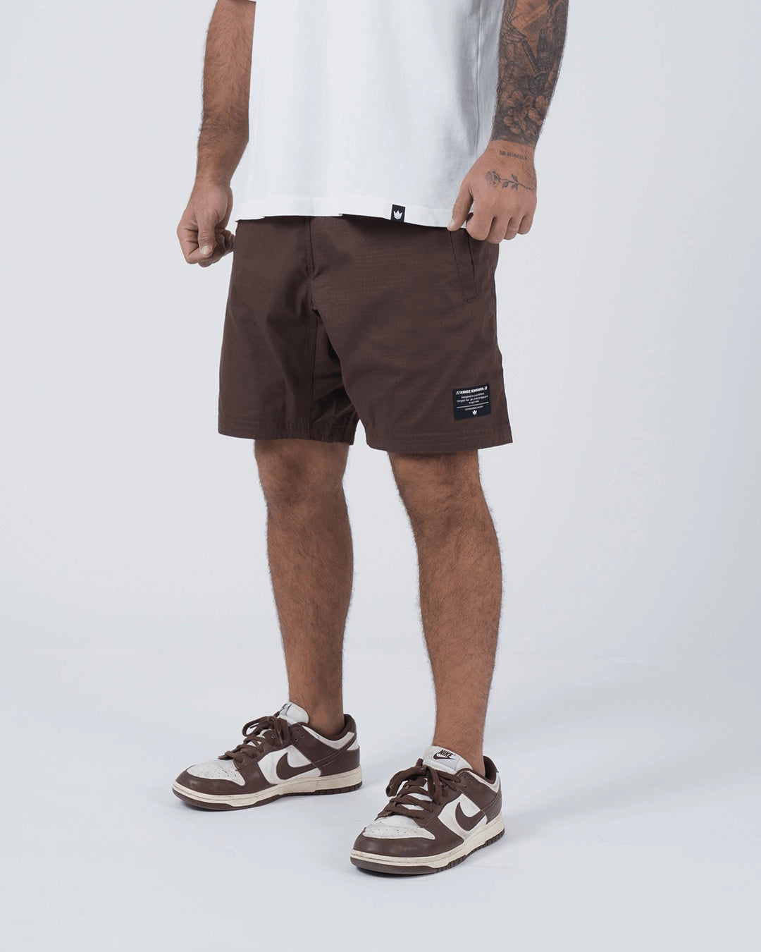 Kingz Casual Men's Gi Shorts - Brown