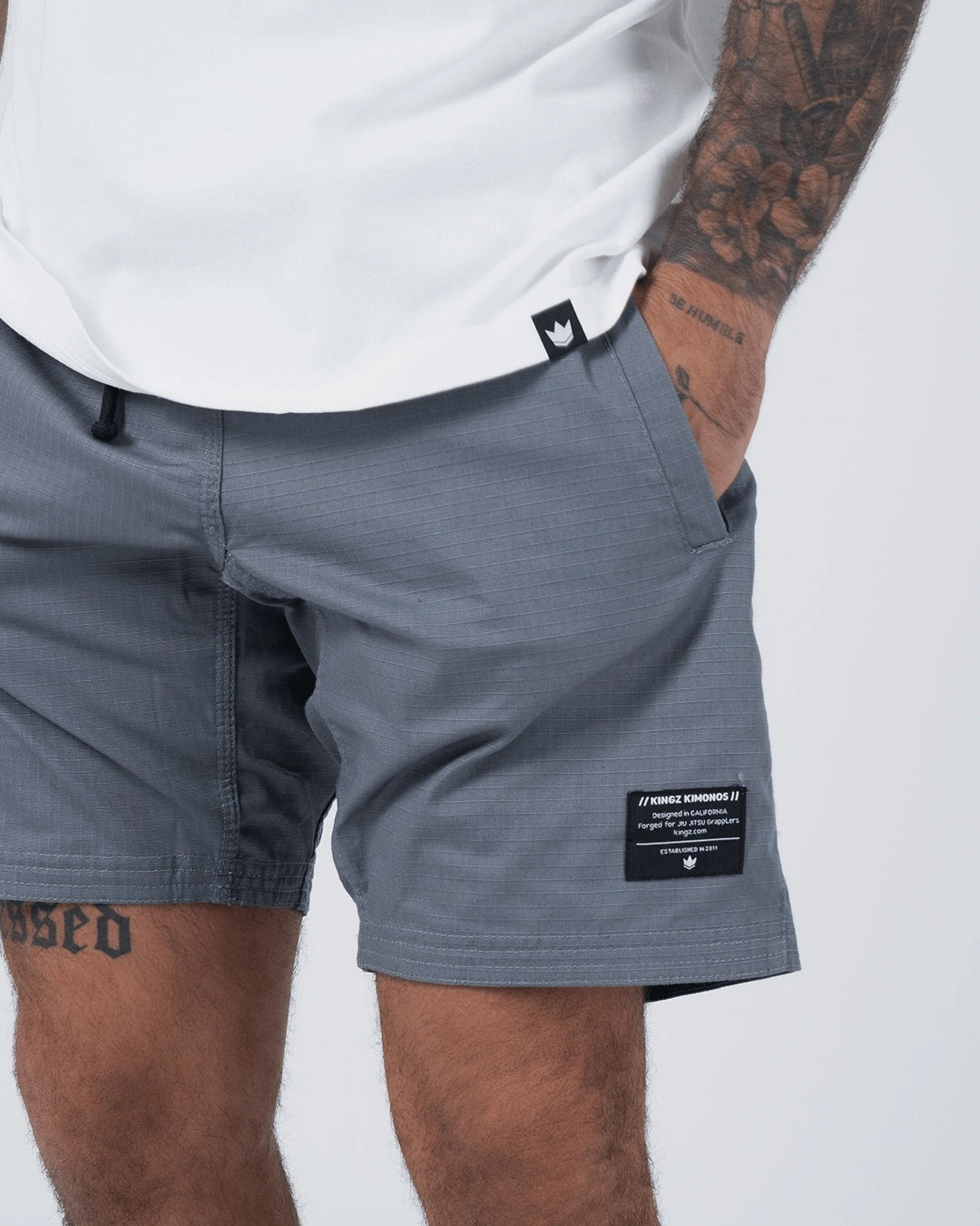 Kingz Casual Men's Gi Shorts - Grey