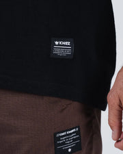 Kingz Jiu Jitsu Culture Tee - Label Detail Shot - Kingz Premium Crafted Gear Forged for Jiu Jitsu Grapplers Tag - Black BJJ