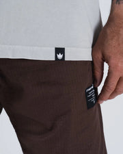 Kingz HQ V2 Tee - Hem Label Detail - Kingz Crown Woven Label Forged for Jiu-Jitsu Kimonos Tag - Light Gray BJJ Tee