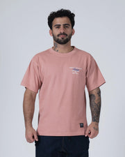 Kingz Gentle Art Club Tee - Front View - Gentle Art Club San Diego Est 2011 Chest Graphic - Muted Pink BJJ