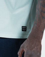 Kingz Jiu Jitsu Squad V2 Tee - Inside Label Detail - KINGZ Brand Woven Tag - Sea Foam BJJ Premium Cotton Tee