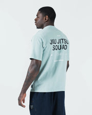 Kingz Jiu Jitsu Squad V2 Tee - Back View - JIU JITSU SQUAD Large Back Print - Sea Foam BJJ Pigment Dye Tee