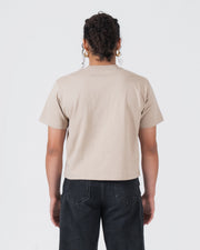 Kingz Women's Heavyweight Tee - Back View - Model Rear Fit and Drape - French Oak Women's BJJ Tee