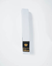 Kingz Gold Label V2 Kids Belt - White Solid Color - Youth BJJ Rank Belt Brazilian Jiu-Jitsu