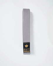 Kingz Gold Label V2 Kids Belt - Grey Solid Color - Youth BJJ Rank Belt Brazilian Jiu-Jitsu