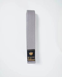 Kingz Gold Label V2 Kids Belt - Grey Solid Color - Youth BJJ Rank Belt Brazilian Jiu-Jitsu