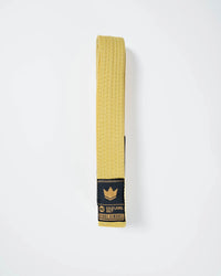 Kingz Gold Label V2 Kids Belt - Yellow Solid Color - Youth BJJ Rank Belt Brazilian Jiu-Jitsu