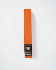 Kingz Gold Label V2 Kids Belt - Orange Solid Color - Youth BJJ Rank Belt Brazilian Jiu-Jitsu