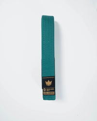 Kingz Gold Label V2 Kids Belt - Green Solid Color - Youth BJJ Rank Belt Brazilian Jiu-Jitsu