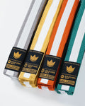 Kingz Gold Label V2 Kids Belt White Stripe - All Youth Rank Colors - Brazilian Jiu-Jitsu Kids Belt Collection