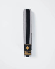 Kingz Gold Label V2 Kids Belt - Grey with Black Stripe - Youth BJJ Rank Belt Brazilian Jiu-Jitsu