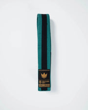 Kingz Gold Label V2 Kids Belt - Green with Black Stripe - Youth BJJ Rank Belt Brazilian Jiu-Jitsu
