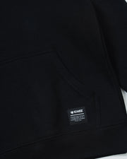 Kingz Jaws Youth Hoodie - Pocket Detail - Kangaroo Pocket and Woven Kingz Label - Black - Youth BJJ Hoodie [color:Black]