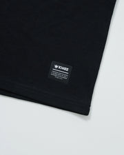 Kingz Submission Hunter Youth Tee - Tag View - Kingz Woven Hem Label Detail - Black Youth BJJ Casual Wear [color:Black]