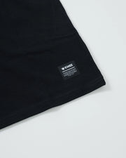 Kingz Jaws Youth Tee - Tag View - Kingz Woven Hem Label Close-up - Black Youth BJJ Streetwear Shirt [color:Black]