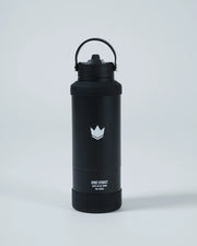 Kingz Hydrate Bottle 28 Oz - Black Water Bottle - Front View - BJJ Hydration Gear