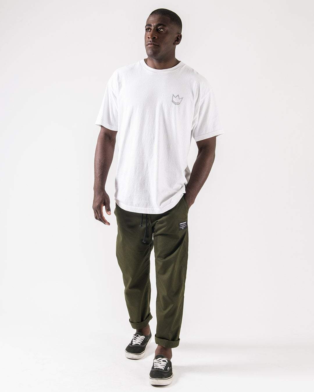 Kingz Casual Rip Stop Men's Gi Pants - Military Green