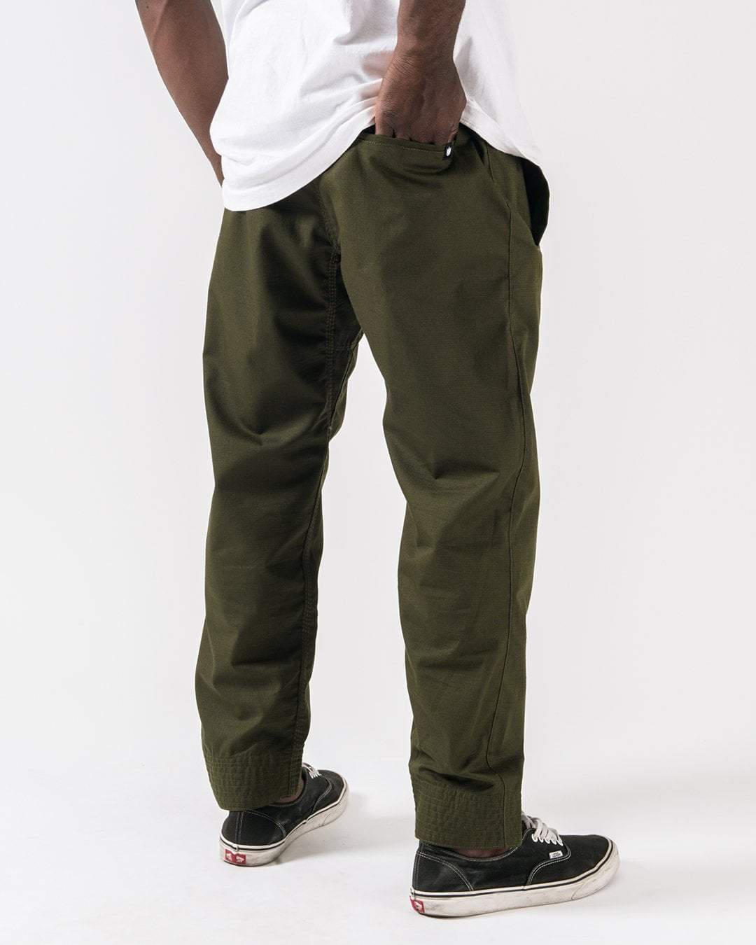 Kingz Casual Rip Stop Men's Gi Pants - Military Green